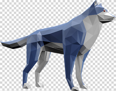 동물 편집이미지 한마리 사람없음 3D소스 3D 입체 디지털합성 늑대 PNG 폴리곤 로우폴리 편집소스 1 포유류 파일형식
