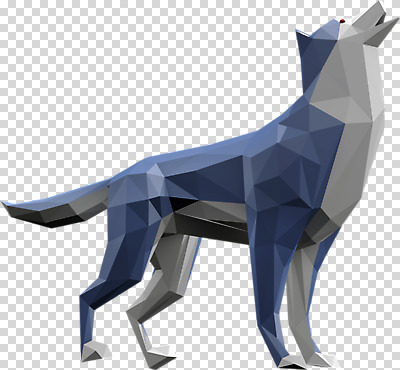 동물 편집이미지 한마리 사람없음 3D소스 3D 입체 디지털합성 늑대 PNG 폴리곤 로우폴리 편집소스 1 포유류 파일형식