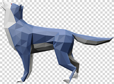 동물 편집이미지 한마리 사람없음 3D소스 3D 입체 디지털합성 늑대 PNG 폴리곤 로우폴리 편집소스 1 포유류 파일형식
