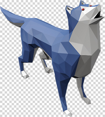 동물 편집이미지 한마리 사람없음 3D소스 3D 입체 디지털합성 늑대 PNG 폴리곤 로우폴리 편집소스 1 포유류 파일형식