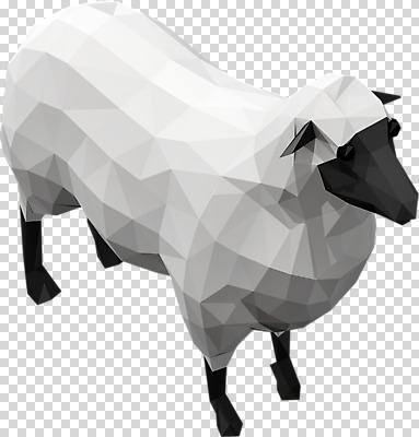 동물 편집이미지 한마리 사람없음 3D소스 3D 양 입체 디지털합성 PNG 폴리곤 로우폴리 편집소스 1 포유류 파일형식