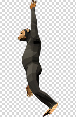 동물 편집이미지 한마리 사람없음 3D소스 3D 입체 디지털합성 PNG 침팬지 폴리곤 로우폴리 편집소스 1 포유류 파일형식