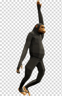 동물 편집이미지 한마리 사람없음 3D소스 3D 입체 디지털합성 PNG 침팬지 폴리곤 로우폴리 편집소스 1 포유류 파일형식