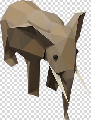 동물 편집이미지 한마리 코끼리 사람없음 3D소스 3D 입체 디지털합성 PNG 폴리곤 로우폴리 편집소스 1 포유류 파일형식