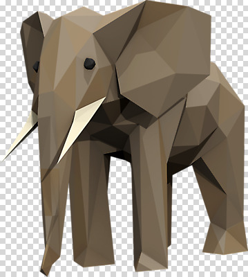 동물 편집이미지 한마리 코끼리 사람없음 3D소스 3D 입체 디지털합성 PNG 폴리곤 로우폴리 편집소스 1 포유류 파일형식