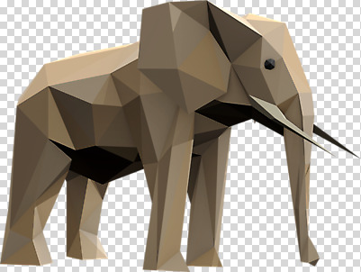 동물 편집이미지 한마리 코끼리 사람없음 3D소스 3D 입체 디지털합성 PNG 폴리곤 로우폴리 편집소스 1 포유류 파일형식
