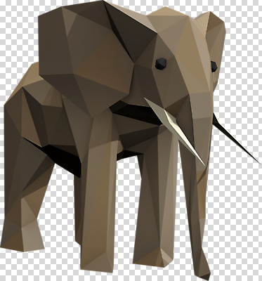 동물 편집이미지 한마리 코끼리 사람없음 3D소스 3D 입체 디지털합성 PNG 폴리곤 로우폴리 편집소스 1 포유류 파일형식