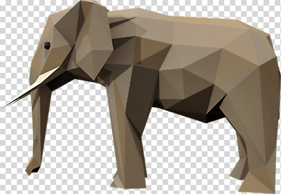 동물 편집이미지 한마리 코끼리 사람없음 3D소스 3D 입체 디지털합성 PNG 폴리곤 로우폴리 편집소스 1 포유류 파일형식