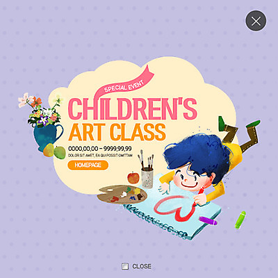 전신 PSD 템플릿 교육 남자 어린이 웹템플릿 수업 팝업 이벤트팝업 웹팝업 한명 이벤트 꽃병 스케치북 그림 레이어팝업 이미지템플릿 1 꽃 학용품 사람 파일형식
