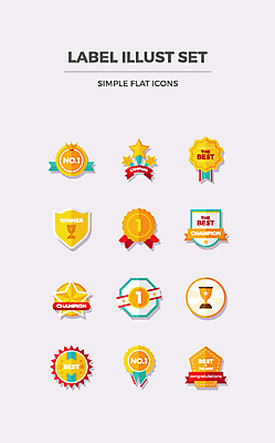 아이콘 사람없음 세트 라벨 최고 플랫 상패 트로피 메달 플랫아이콘 넘버원 2D아이콘 AI파일 프레임 상_우승 상_상패 파일형식 벡터