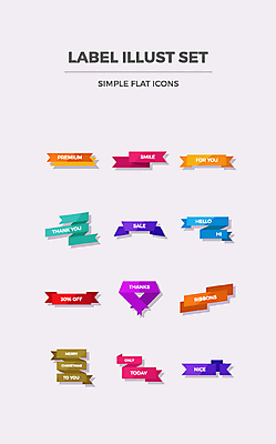 아이콘 리본 이벤트 사람없음 쇼핑 세트 라벨 세일 플랫 플랫아이콘 2D아이콘 AI파일 프레임 파일형식 벡터