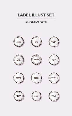 도형 아이콘 종이 사람없음 세트 라벨 플랫 플랫아이콘 2D아이콘 AI파일 프레임 파일형식 벡터