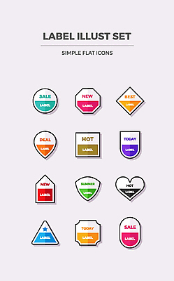 아이콘 사람없음 쇼핑 세트 라벨 세일 하트 최고 플랫 삼각형 플랫아이콘 new 2D아이콘 AI파일 모양 도형 프레임 파일형식 벡터
