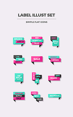 아이콘 말풍선 이벤트 사람없음 세트 라벨 세일 플랫 플랫아이콘 2D아이콘 AI파일 프레임 파일형식 벡터