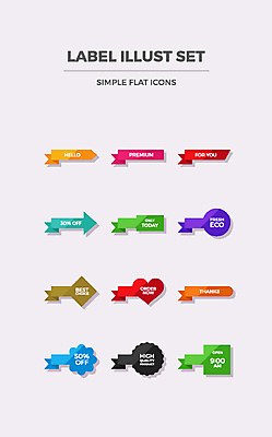 아이콘 리본 이벤트 사람없음 쇼핑 세트 라벨 세일 플랫 플랫아이콘 2D아이콘 AI파일 프레임 파일형식 벡터