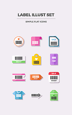 아이콘 옷 사람없음 쇼핑 세트 라벨 세일 티켓 플랫 플랫아이콘 바코드 2D아이콘 AI파일 프레임 파일형식 벡터