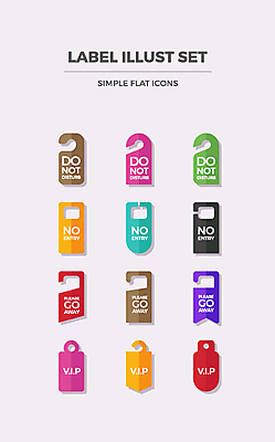 아이콘 사람없음 세트 라벨 터치 금지 플랫 플랫아이콘 VIP 카드키 2D아이콘 AI파일 열쇠 프레임 파일형식 벡터