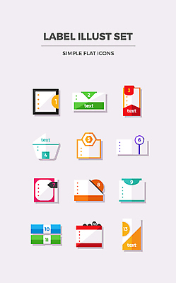 아이콘 텍스트 사람없음 세트 숫자 라벨 플랫 플랫아이콘 순서 북마크 2D아이콘 AI파일 문자 프레임 파일형식 벡터