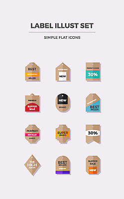 아이콘 종이 사람없음 쇼핑 세트 라벨 세일 최고 플랫 플랫아이콘 2D아이콘 AI파일 프레임 파일형식 벡터