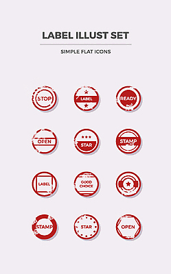 도형 아이콘 사람없음 세트 도장 라벨 원형 플랫 플랫아이콘 2D아이콘 AI파일 프레임 파일형식 벡터