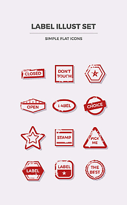 도형 아이콘 별 사람없음 세트 도장 라벨 플랫 플랫아이콘 2D아이콘 AI파일 자연요소 프레임 파일형식 벡터