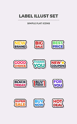 아이콘 이벤트 사람없음 쇼핑 세트 라벨 세일 최고 플랫 플랫아이콘 new 2D아이콘 AI파일 프레임 파일형식 벡터