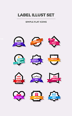 도형 아이콘 이벤트 사람없음 쇼핑 세트 라벨 세일 원형 플랫 플랫아이콘 2D아이콘 AI파일 프레임 파일형식 벡터