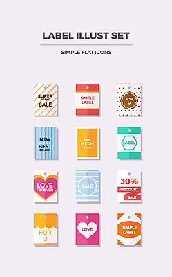 도형 아이콘 이벤트 사람없음 쇼핑 세트 라벨 세일 사각형 플랫 플랫아이콘 2D아이콘 AI파일 프레임 파일형식 벡터