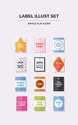 도형 아이콘 별 이벤트 사람없음 쇼핑 세트 라벨 세일 사각형 플랫 플랫아이콘 2D아이콘 AI파일 자연요소 프레임 파일형식 벡터
