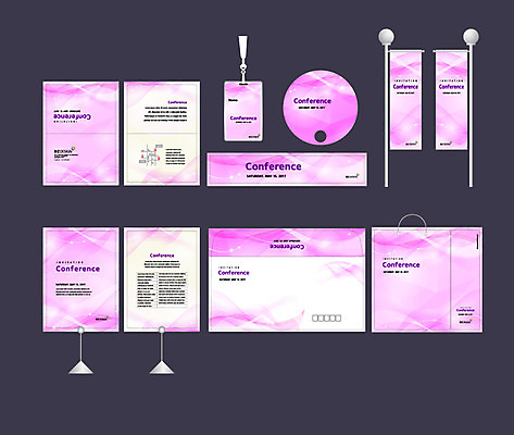 템플릿 배너템플릿 물결 분홍색 이벤트 사람없음 세트 쇼핑백 현수막 전단 엽서 초대장 패키지 약도 사원증 박람회 손부채 기업홍보 소봉투 행사세트 행사템플릿 AI파일 배너 컬러 지도 가방 비즈니스 편지봉투 카드_감사 편지 홍보물 파일형식 벡터