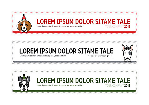 템플릿 배너템플릿 가로배너 크리스마스 사각프레임 세마리 사람없음 사각형 현수막 강아지 반려 배너세트 AI파일 도형 배너 기념일 프레임 3 가로 반려동물 세트 개 파일형식 벡터