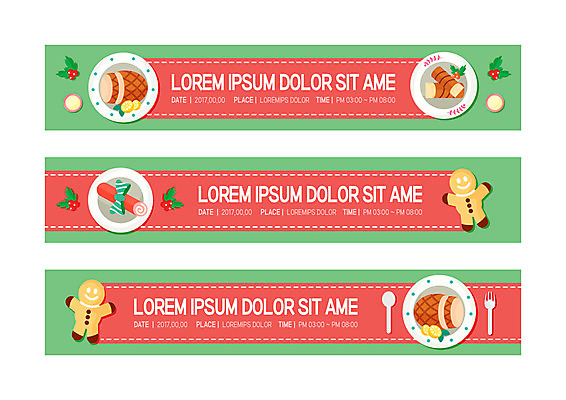 템플릿 배너템플릿 가로배너 크리스마스 사각프레임 요리 사람없음 사각형 현수막 진저쿠키 배너세트 AI파일 도형 배너 기념일 프레임 가로 세트 쿠키 파일형식 벡터