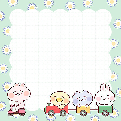 동물 캐릭터 꽃 여러마리 일러스트 곰 프레임 병아리 사람없음 귀여움 고양이 봄 기차 오토바이 토끼 메모지 편지 편지지 아기자기 국내일러스트 일러캐릭터 AI파일 식물 계절 육상교통 다수 컨셉 포유류 조류 대중교통 반려동물 사무용품 바이크 파일형식 벡터