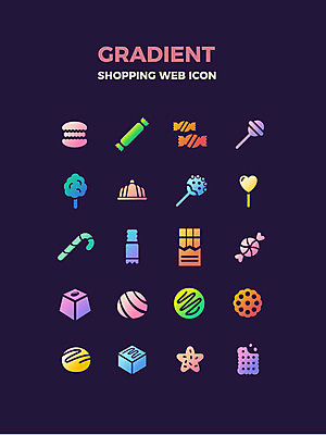 아이콘 디저트 사탕 사람없음 쇼핑 쿠키 초콜릿 웹아이콘 젤리 마카롱 솜사탕 초코바 2D아이콘 AI파일 음식 파일형식 벡터