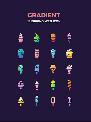 아이콘 디저트 사람없음 쇼핑 웹아이콘 파르페 콘아이스크림 소프트아이스크림 막대아이스크림 2D아이콘 AI파일 음식 아이스크림 파일형식 벡터