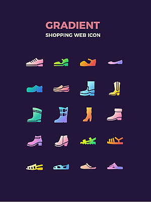 아이콘 구두 신발 슬리퍼 부츠 사람없음 쇼핑 웹아이콘 단화 로퍼 2D아이콘 AI파일 여성화 파일형식 벡터