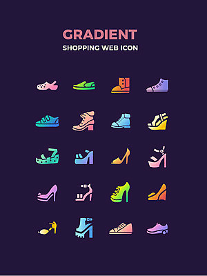 아이콘 운동화 신발 슬리퍼 사람없음 쇼핑 하이힐 웹아이콘 워커 웨지힐 어그부츠 휠리스 2D아이콘 AI파일 구두 부츠 여성화 파일형식 벡터