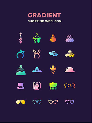 아이콘 모자 서류가방 넥타이 사람없음 쇼핑 선글라스 머리띠 웹아이콘 백팩 동전지갑 2D아이콘 AI파일 잡화 안경 가방 장신구 지갑 파일형식 벡터