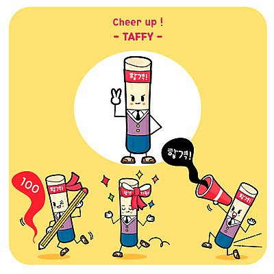 캐릭터 리본 일러스트 사람없음 연필 확성기 외침 합격 음식캐릭터 엿 100점 일러캐릭터 AI파일 음식 학용품 필기구 소리 점수 전통과자 파일형식 벡터