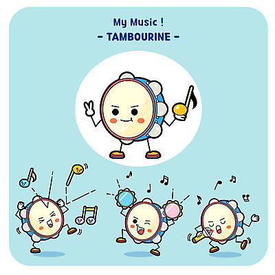 캐릭터 악기 음표 일러스트 노래 사람없음 마이크 탬버린 사물캐릭터 일러캐릭터 AI파일 기호 음악 음향기기 타악기 파일형식 벡터