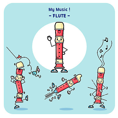 캐릭터 악기 연주 일러스트 사람없음 리코더 침 사물캐릭터 일러캐릭터 AI파일 음악 목관악기 파일형식 벡터