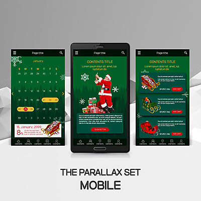 PSD 서양인 외국인 템플릿 남자 중년 50대 웹템플릿 크리스마스 겨울 모바일 선물 한명 스마트폰 산타클로스 썰매 모바일템플릿 모바일웹 중년남자만 패럴렉스 이미지템플릿 1 계절 기념일 사람 인종 성인 핸드폰 스마트기기 남자만 중년만 파일형식