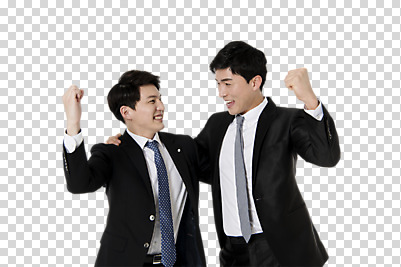 편집 편집이미지 남자 서기 웃음 정장 상반신 20대 두명 앞모습 30대 친구 마주보기 파이팅 한국인 비즈니스맨 동료 PNG 성인남자만 편집소스 옷 뷰포인트 비즈니스 관계 모션 표정 사람 동양인 청년 장년 직장인 남자만 성인만 파일형식