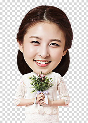 편집 편집이미지 여자 꽃다발 한명 웃음 들기 상반신 20대 앞모습 한국인 PNG SD캐릭터 편집소스 캐릭터 1 꽃 뷰포인트 모션 표정 사람 동양인 청년 파일형식
