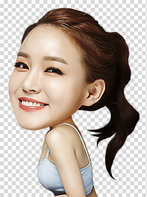 편집 편집이미지 여자 한명 상반신 20대 옆모습 한국인 PNG 의료성형뷰티 SD캐릭터 편집소스 캐릭터 1 뷰포인트 사람 동양인 청년 파일형식