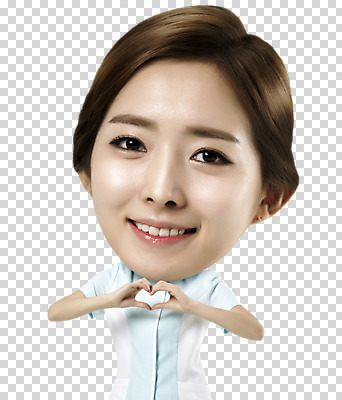 편집 편집이미지 여자 한명 웃음 상반신 20대 앞모습 한국인 간호사 PNG 손하트 SD캐릭터 편집소스 캐릭터 1 뷰포인트 표정 사람 동양인 손짓 청년 의료진 파일형식