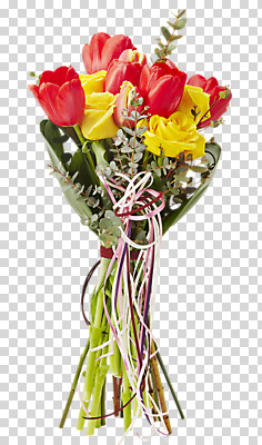 편집 편집이미지 꽃 리본 꽃다발 여러송이 사람없음 빨간색 장미 노란색 튤립 PNG 편집소스 식물 컬러 다수 파일형식