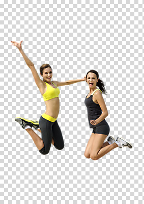 전신 서양인 편집 편집이미지 여자 웃음 20대 두명 운동복 운동 점프 즐거움 PNG 성인여자만 편집소스 외국인 옷 감정 모션 표정 건강 사람 청년 여자만 성인만 파일형식