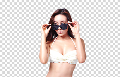 편집 편집이미지 응시 여자 한명 서기 상반신 20대 앞모습 비키니 선글라스 섹시 만지기 한국인 PNG 편집소스 1 시선 수영복 안경 뷰포인트 컨셉 모션 사람 동양인 청년 파일형식