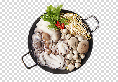 편집 편집이미지 한식 음식 고추 조개 사람없음 냄비 무 콩나물 쑥갓 낙지 해물탕 PNG 낙지전골 편집소스 채소 어패류 연체동물 뿌리채소 수중동물 솥 나물 전골 파일형식